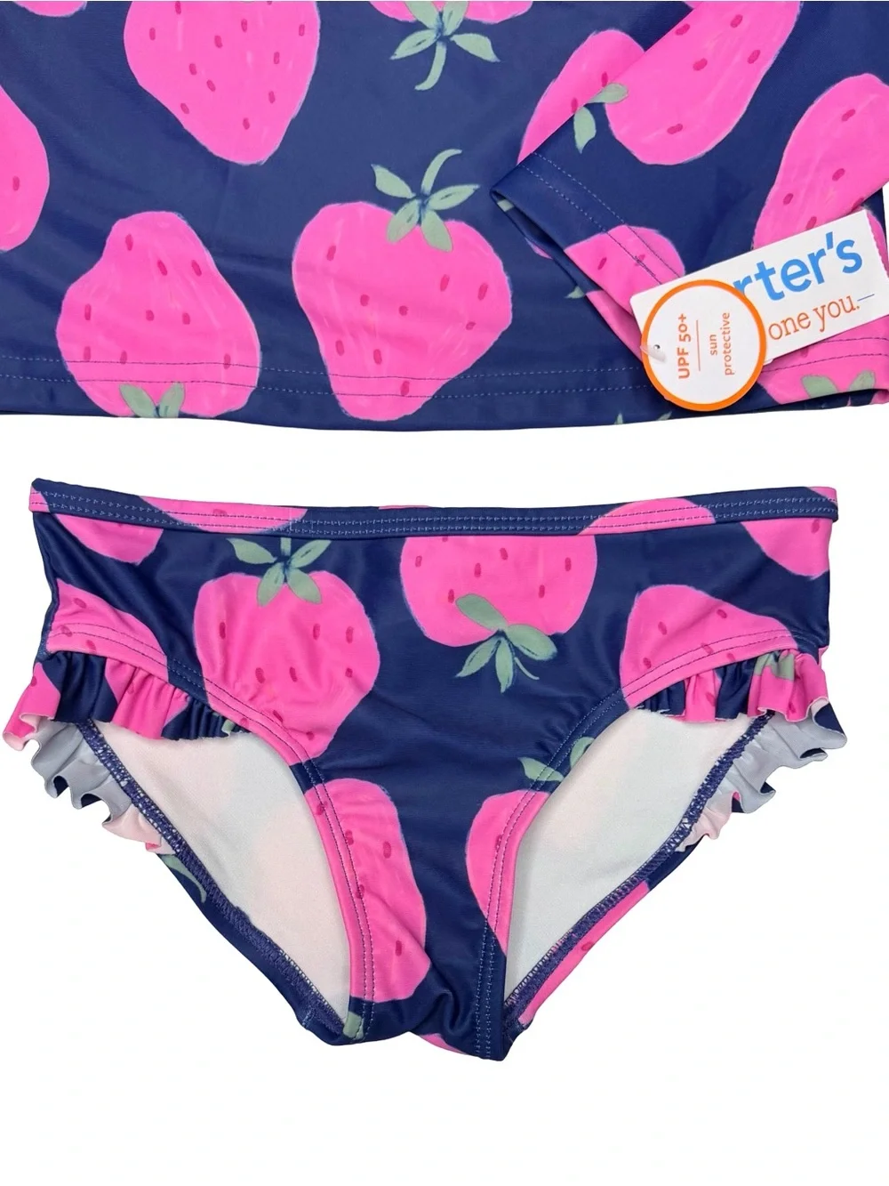 Carter’s Strawberries Rashguard And Bikini Bottoms Swimsuit